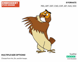 Owl - Owl - Winnie the Pooh - Disney Embroidery Design in 3 sizes & 8 formats