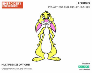 Rabbit - Rabbit - Winnie the Pooh - Disney Embroidery Design in 3 sizes & 8 formats