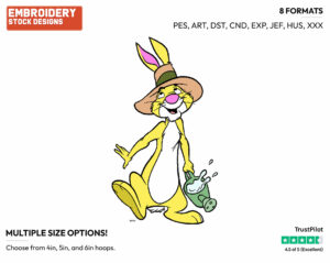 Rabbit, Watering Can - Rabbit - Winnie the Pooh - Disney Embroidery Design in 3 sizes & 8 formats