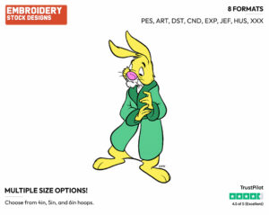 Rabbit Wearing A Coat - Rabbit - Winnie the Pooh - Disney Embroidery Design in 3 sizes & 8 formats