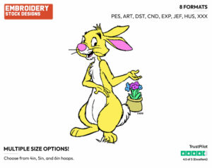 Rabbit - Rabbit - Winnie the Pooh - Disney Embroidery Design in 3 sizes & 8 formats