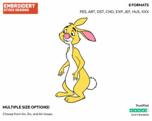 Rabbit - Rabbit - Winnie the Pooh - Disney Embroidery Design in 3 sizes & 8 formats