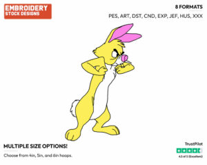 Angry - Rabbit - Winnie the Pooh - Disney Embroidery Design in 3 sizes & 8 formats