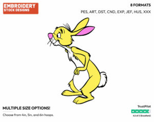 Rabbit - Rabbit - Winnie the Pooh - Disney Embroidery Design in 3 sizes & 8 formats