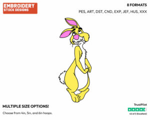 Dreamy - Rabbit - Winnie the Pooh - Disney Embroidery Design in 3 sizes & 8 formats