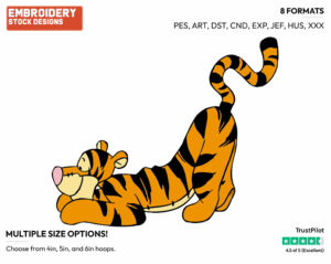 Ready To Pounce - Tigger - Winnie the Pooh - Disney Embroidery Design in 3 sizes & 8 formats
