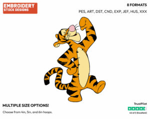 Tigger - Tigger - Winnie the Pooh - Disney Embroidery Design in 3 sizes & 8 formats