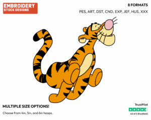 Tigger - Tigger - Winnie the Pooh - Disney Embroidery Design in 3 sizes & 8 formats