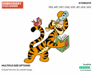 Birdwatching - Tigger - Winnie the Pooh - Disney Embroidery Design in 3 sizes & 8 formats