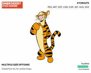 Tigger - Tigger - Winnie the Pooh - Disney Embroidery Design in 3 sizes & 8 formats