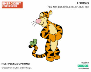 Tigger, Caterpillar - Tigger - Winnie the Pooh - Disney Embroidery Design in 3 sizes & 8 formats