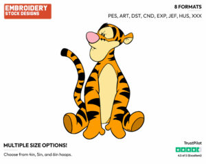 Peeved - Tigger - Winnie the Pooh - Disney Embroidery Design in 3 sizes & 8 formats
