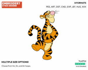 Tigger - Tigger - Winnie the Pooh - Disney Embroidery Design in 3 sizes & 8 formats