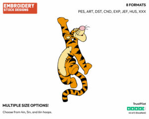 Tigger - Tigger - Winnie the Pooh - Disney Embroidery Design in 3 sizes & 8 formats
