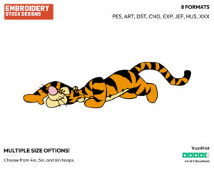 Creeping - Tigger - Winnie the Pooh - Disney Embroidery Design in 3 sizes & 8 formats