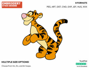 Tigger - Tigger - Winnie the Pooh - Disney Embroidery Design in 3 sizes & 8 formats