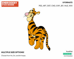 Tigger - Tigger - Winnie the Pooh - Disney Embroidery Design in 3 sizes & 8 formats