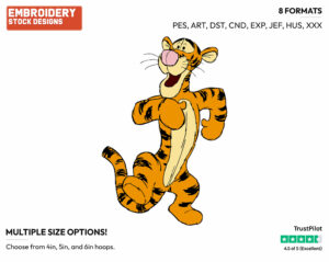 Tigger - Tigger - Winnie the Pooh - Disney Embroidery Design in 3 sizes & 8 formats