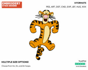 Tigger - Tigger - Winnie the Pooh - Disney Embroidery Design in 3 sizes & 8 formats