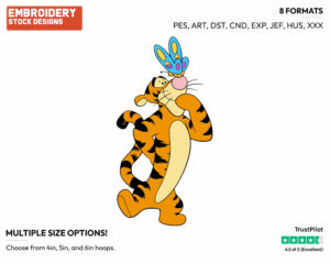 Tigger, Butterfly - Tigger - Winnie the Pooh - Disney Embroidery Design in 3 sizes & 8 formats