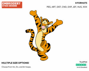 Tigger - Tigger - Winnie the Pooh - Disney Embroidery Design in 3 sizes & 8 formats