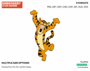 Tigger - Tigger - Winnie the Pooh - Disney Embroidery Design in 3 sizes & 8 formats