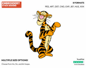 Tigger - Tigger - Winnie the Pooh - Disney Embroidery Design in 3 sizes & 8 formats