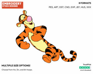 Tigger - Tigger - Winnie the Pooh - Disney Embroidery Design in 3 sizes & 8 formats