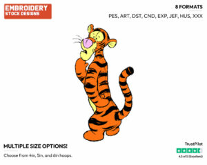 Tigger - Tigger - Winnie the Pooh - Disney Embroidery Design in 3 sizes & 8 formats