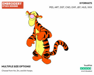Tigger - Tigger - Winnie the Pooh - Disney Embroidery Design in 3 sizes & 8 formats