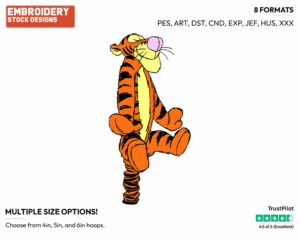Tigger - Tigger - Winnie the Pooh - Disney Embroidery Design in 3 sizes & 8 formats