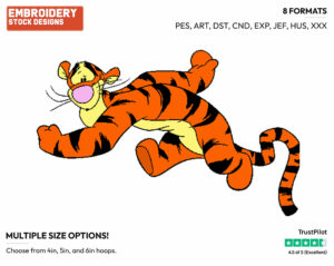 Tigger - Tigger - Winnie the Pooh - Disney Embroidery Design in 3 sizes & 8 formats