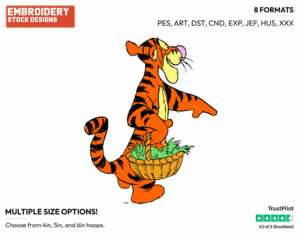 Tigger Easter Egg Hunt - Tigger - Winnie the Pooh - Disney Embroidery Design in 3 sizes & 8 formats