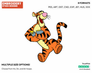 Tigger, Honey Pots - Tigger - Winnie the Pooh - Disney Embroidery Design in 3 sizes & 8 formats