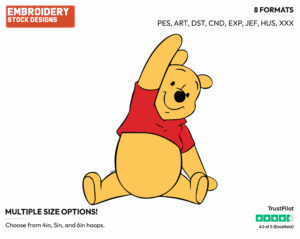 Hugging His Teddy Bears - Winnie the Pooh - Winnie the Pooh - Disney Embroidery Design in 3 sizes & 8 formats
