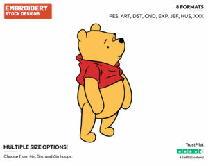 Winnie The Pooh - Winnie the Pooh - Winnie the Pooh - Disney Embroidery Design in 3 sizes & 8 formats