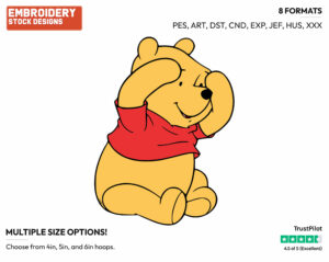 Winnie The Pooh Peek A Boo - Winnie the Pooh - Winnie the Pooh - Disney Embroidery Design in 3 sizes & 8 formats