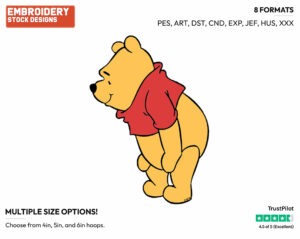 Winnie The Pooh - Winnie the Pooh - Winnie the Pooh - Disney Embroidery Design in 3 sizes & 8 formats