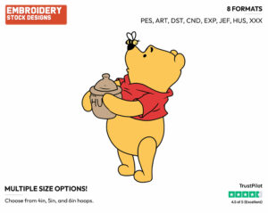 Winnie The Pooh, Bee - Winnie the Pooh - Winnie the Pooh - Disney Embroidery Design in 3 sizes & 8 formats