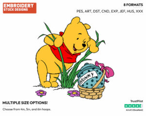 Discovering Honey Pot - Winnie the Pooh - Winnie the Pooh - Disney Embroidery Design in 3 sizes & 8 formats