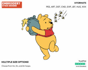 Keeping Honey From Bees - Winnie the Pooh - Winnie the Pooh - Disney Embroidery Design in 3 sizes & 8 formats