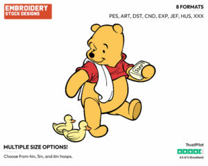 Going To Take A Bath - Winnie the Pooh - Winnie the Pooh - Disney Embroidery Design in 3 sizes & 8 formats