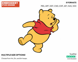 Calling Out - Winnie the Pooh - Winnie the Pooh - Disney Embroidery Design in 3 sizes & 8 formats