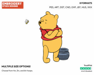 Winnie, Bee Standoff - Winnie the Pooh - Winnie the Pooh - Disney Embroidery Design in 3 sizes & 8 formats