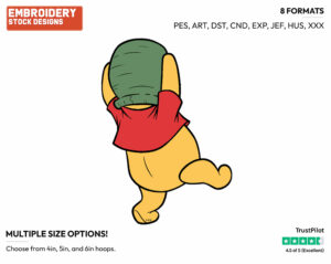 Winnie Gets Head Stuck In Honeypot - Winnie the Pooh - Winnie the Pooh - Disney Embroidery Design in 3 sizes & 8 formats
