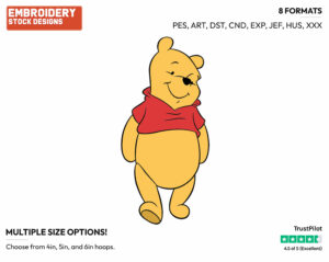On A Walk - Winnie the Pooh - Winnie the Pooh - Disney Embroidery Design in 3 sizes & 8 formats