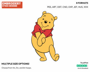 Adorable Winnie - Winnie the Pooh - Winnie the Pooh - Disney Embroidery Design in 3 sizes & 8 formats