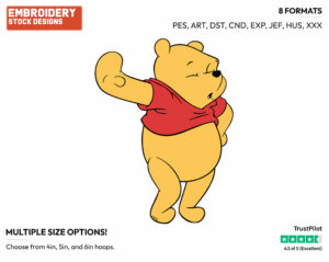 Winnie Has Attitude - Winnie the Pooh - Winnie the Pooh - Disney Embroidery Design in 3 sizes & 8 formats