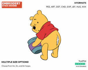 Winnie Rips His Backside - Winnie the Pooh - Winnie the Pooh - Disney Embroidery Design in 3 sizes & 8 formats