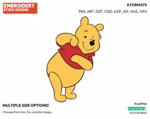 Winnie The Pooh - Winnie the Pooh - Winnie the Pooh - Disney Embroidery Design in 3 sizes & 8 formats